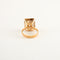 Bague Bague cocktail Citrine rectangle sertie sur or jaune 58 Facettes