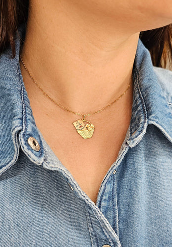 Pendentif AUGIS - Médaille d'Amour corbeille 58 Facettes 545