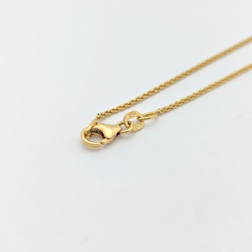 Keltakultainen ja timantti sydänkaulakoru