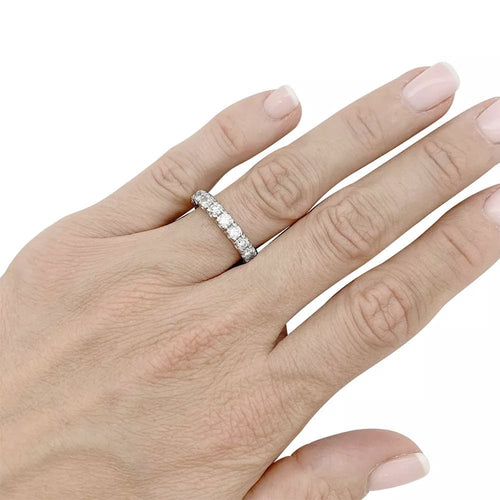 Bague 52 Alliance or blanc diamants 58 Facettes 33218