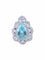 Bague Bague Or Blanc Aigue-Marine Diamants 58 Facettes
