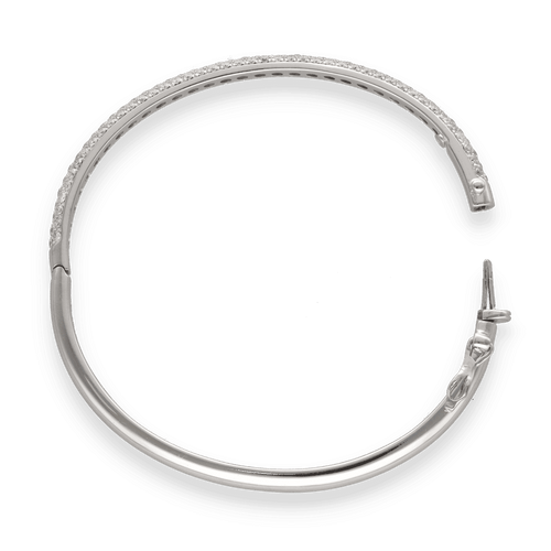 Bracelet Bracelet Jonc Ouvrant – Or Gris 18k – 2.0 ct Diamants – 16.40 g – 2013 58 Facettes FB10922