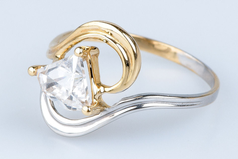 Tweekleurige gouden ring