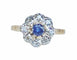 Bague Bague marguerite en or blanc en saphir et diamants 58 Facettes AB476