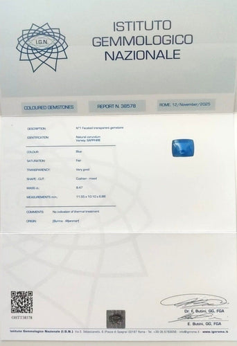 Пръстен от Платина със сапфир и диаманти 