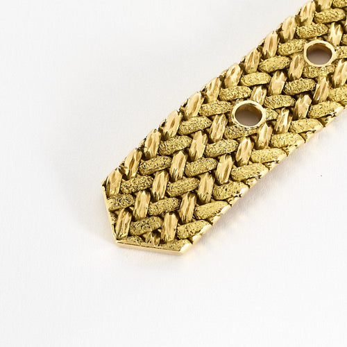 Bracelet Hermès - Collection Prélude - Rare Bracelet Vintage en or jaune tressé et texturé 58 Facettes BIA1153