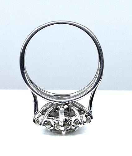 Bague 49.0 Bague marguerite en or blanc 18 carats en diamants 58 Facettes AB259