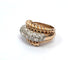 Bague 51 Bague vintage française en or jaune avec diamants des années 1950 58 Facettes