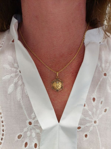 Pendentif MÉDAILLE CALICE PERLES NAPOLÉON III 58 Facettes 087221