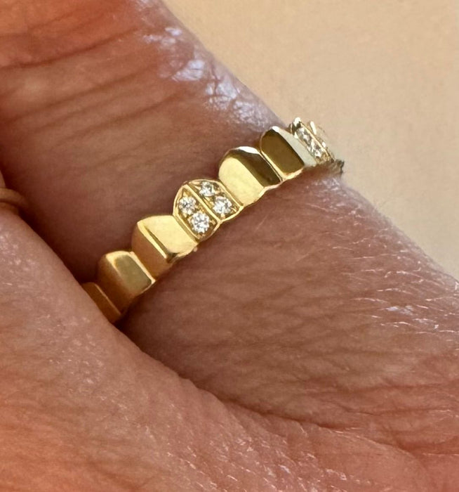 FRED - anello isola in oro con diamanti