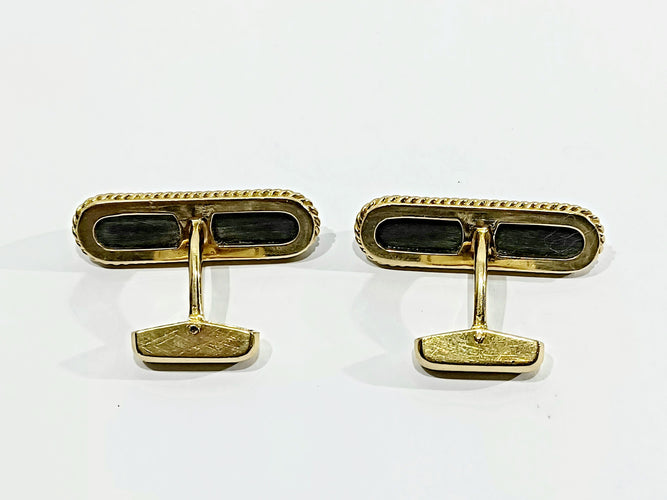 Boutons de manchette Boutons De Manchette Or Et ébène 58 Facettes 3083/4