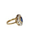 Bague 57.5 Bague Pompadour ancienne en or jaune 18k saphir et diamants 58 Facettes