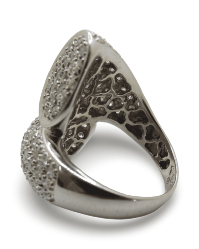 Bague 54 Bague or blanc et diamants 1,50 ct 58 Facettes 00033401