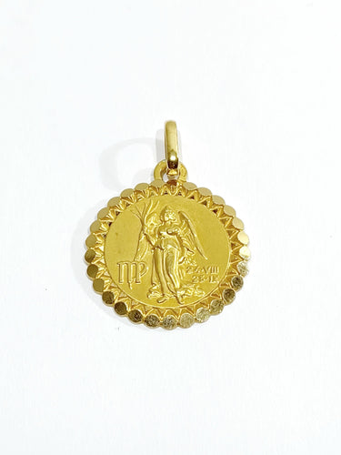 Pendentif Médaille Zodiaque Vierge Or 58 Facettes