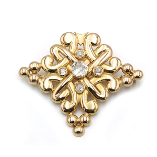 Broche Broche - Or jaune et diamants 58 Facettes 1023