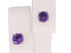 Boucles d'oreilles Boucles d'oreilles en or blanc avec améthyste 58 Facettes 2192
