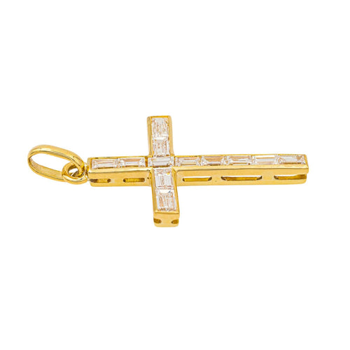 Pendentif Pendentif Croix Or jaune Diamant 58 Facettes 4268399RV