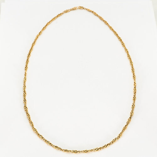 Collier Collier maille alternée or jaune 58 Facettes LP837