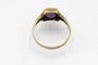 Bague Bague ancienne avec améthyste carrée en or jaune 14k, vers 1920 58 Facettes 11732