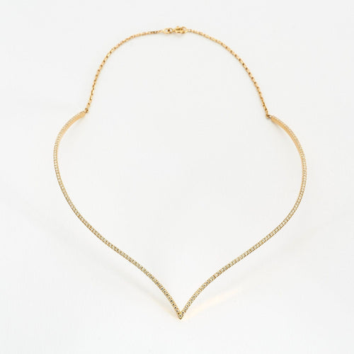 Collier Collier pavé de diamants or jaune 58 Facettes