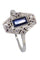 Bague 53 Bague art-déco saphir et diamant 58 Facettes 085851