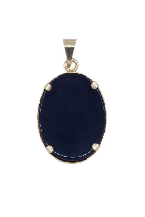 Pendentif Pendentif or jaune agate bleue camée 58 Facettes 092031