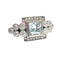 Bague 51 Bague de style Art Déco en or 18 kt avec diamants et aigue-marine 58 Facettes Q56B