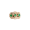 Bague 54 Bague ancienne en or rose, ornée d'émeraudes et de diamants taille rose, époque victorienne, vers 1880 58 Facettes