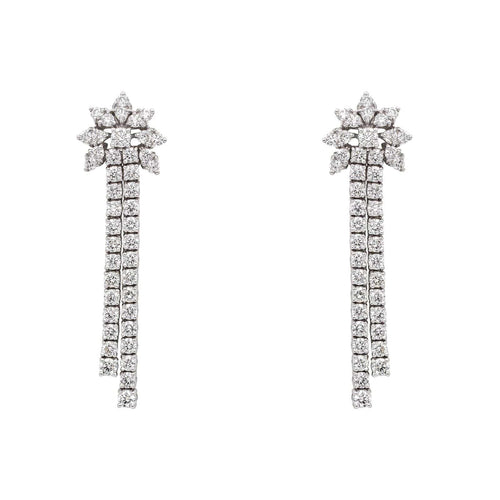 Boucles d'oreilles Boucles d'oreilles Pendantes Or blanc Diamant 58 Facettes 4901430CN