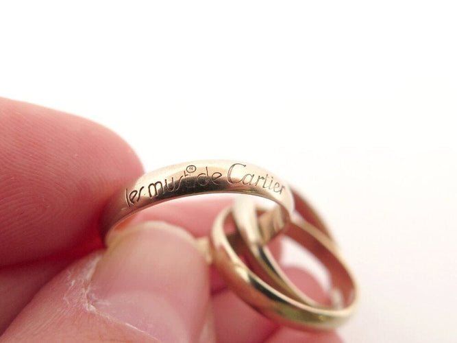 Bague 52 vintage bague CARTIER trinity mm classique 3 anneaux t52 en or 18k 58 Facettes 267271