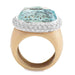 Bague POMELLATO - Bague Iceberg aigue-marine et diamants 58 Facettes