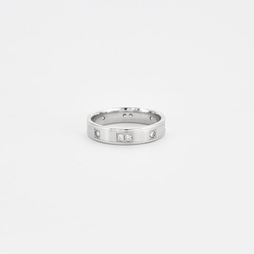 Bague Alliance or blanc diamants 58 Facettes LP368/10