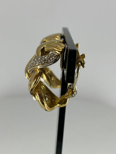 REPOSSI - Diamond flette modell øredobber