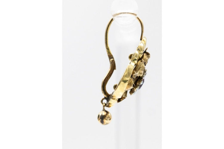 Boucles d'oreilles Boucles d'oreilles pendantes en or jaune Biedermeier 58 Facettes 10842