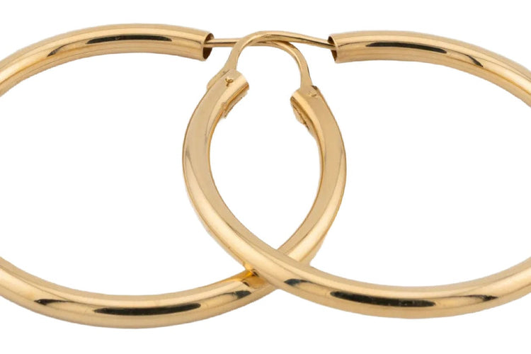 Boucles d'oreilles Oro Giallo Boucles d'oreilles créoles en or jaune 58 Facettes orc97