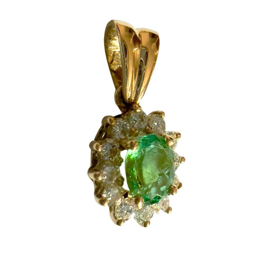 Pendentif Pendentif au design néoclassique contemporain avec émeraude 58 Facettes Q376B(127)