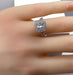 Bague 51 Bague en or blanc 18 carats, diamant 1,22 carat couleur E blanc exceptionnel 58 Facettes AB409