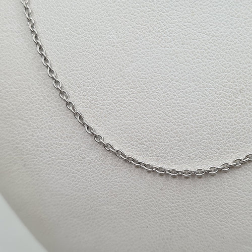 Collier Chaine or blanc 18 carats 58 Facettes