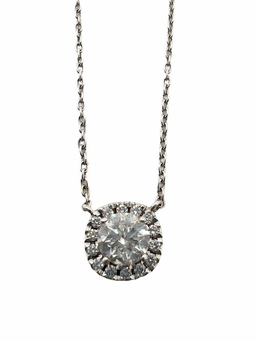 Collier Collier or blanc et diamants 0,67 ct 58 Facettes 00007401