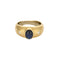 Bague 55 Bague jonc en or jaune, saphir et diamants 58 Facettes COG04412
