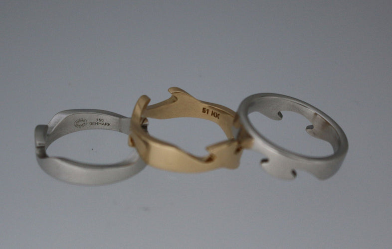 Bague 51 Georg Jensen - Bague bicolore en or Fusion 58 Facettes