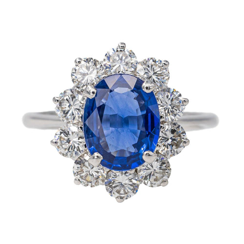 Bague 52 Bague Pompadour Or blanc Saphir, Diamant 58 Facettes 3538187CN