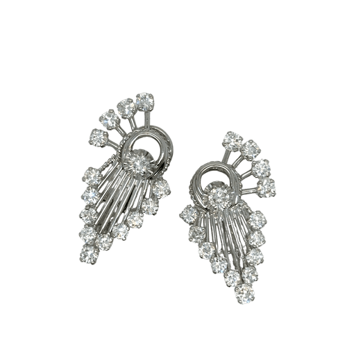Boucles d'oreilles Boucles d’oreilles or blanc et Diamants 58 Facettes 1.0000545/1