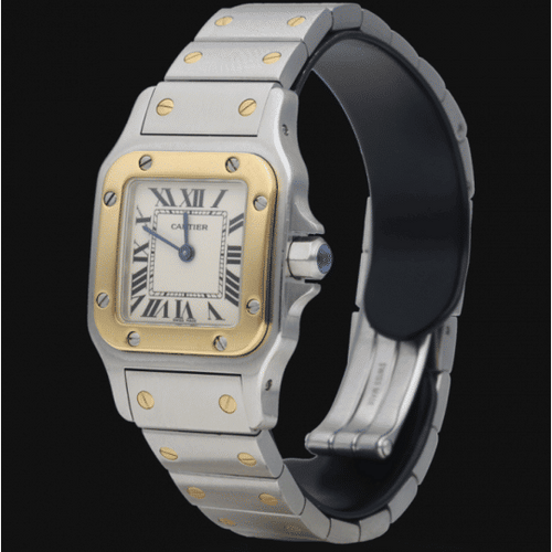 Montre Cartier Montre Santos De Cartier Galbee Pm 58 Facettes MT41459