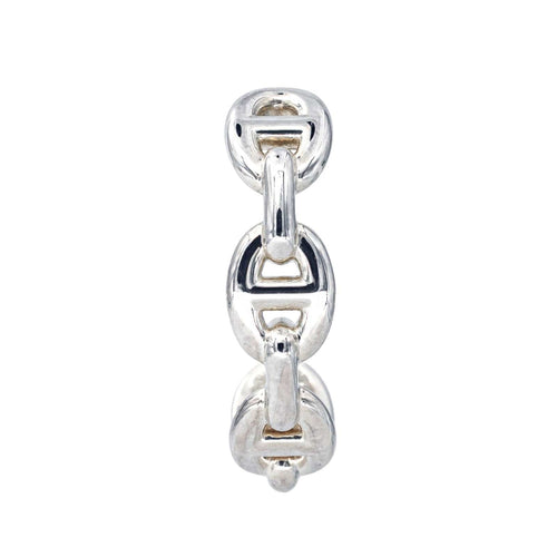 Boucles d'oreilles Hermès  Boucles d'oreilles Mono-boucle Chaîne d'ancre Argent 58 Facettes 4540660RV