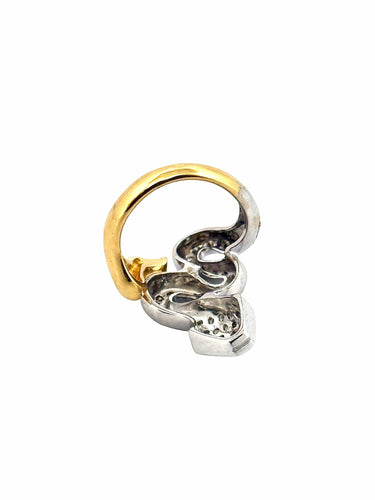 Bague 53 Bague serpent en or bicolore et diamants 58 Facettes