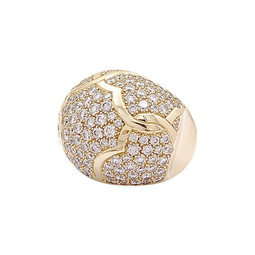 Bague 52 Bague Chanel, "Profil de Camelia" or jaune et diamants. 58 Facettes 34883