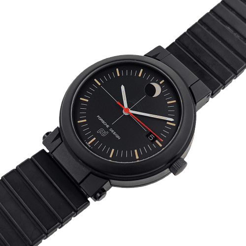 Montre IWC Porsche Design Schaffhausen IW 3551 Porsche Design Moonphase Compass Rare Version IW3551 58 Facettes