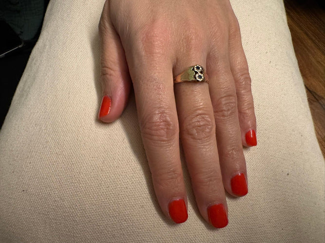 Bague 63.5 Bague Art Nouveau or jaune saphirs 58 Facettes