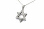 Pendentif Pendentif contemporain en or blanc, serti de diamants taille brillant (+-0.405ct) 58 Facettes B772